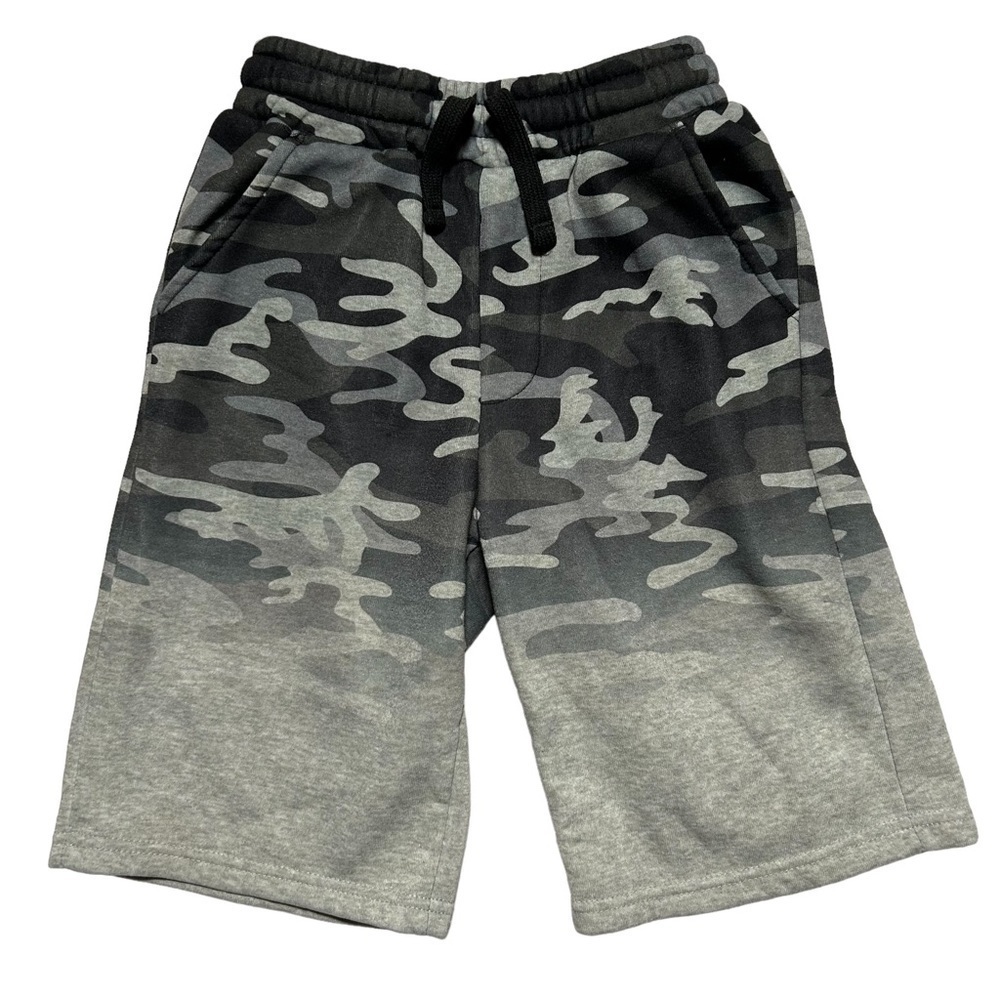 NWOT Ring of Fire Youth Big Boy Sweat Shorts Camo Camouflage Gray Black Size L